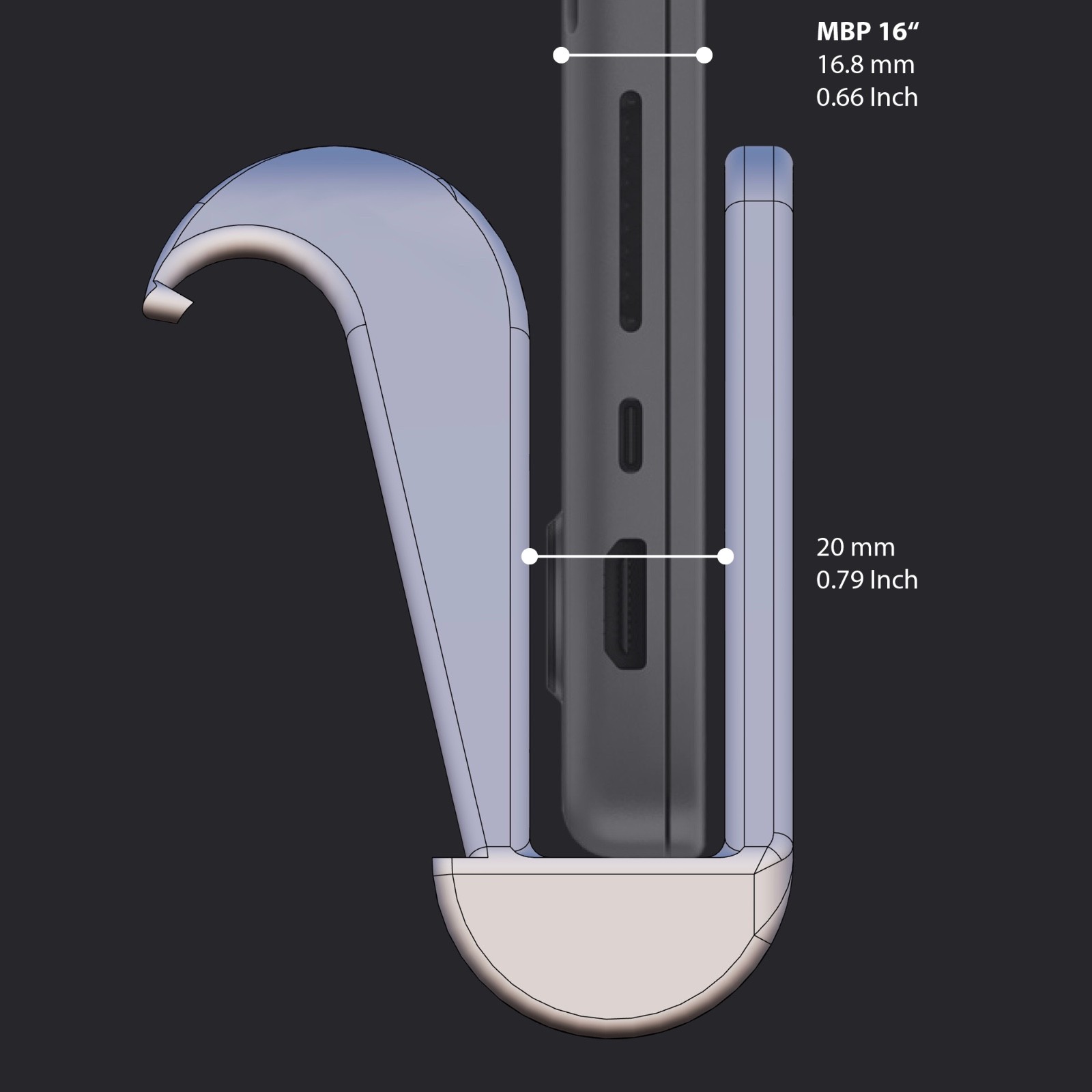 Supporto MacBook/Laptop per Apple Studio Display 27" (Tilt-adjustable stand) foto 4