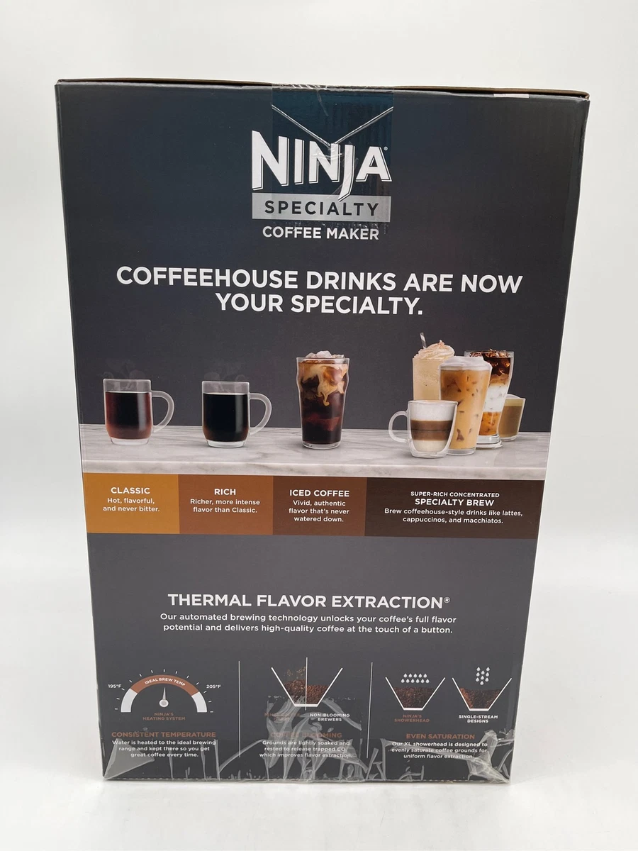 Cafetera Ninja de 10 tazas con espumador plegable y jarra de vidrio CM401