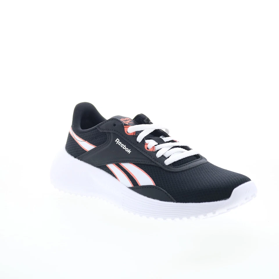 Zapatos deportivos para correr Reebok Lite 4 para mujer de malla negra con cordones Foto 2 de 4