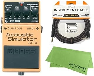 NEW Boss AC-3 Acoustic Simulator Compact Effect Pedal Cable Cloth Set Japan