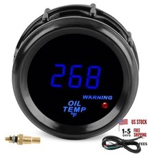 52mm Oil Temp Temperature Gauge Meter Kit 104-302 F DC12V - 2in