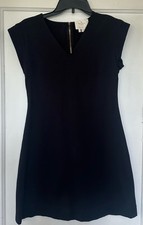KATE SPADE Dress Little Black Stretch Ponte A-line Gold Hardware Women's Size 0