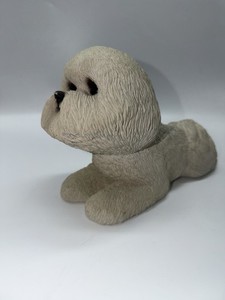 Vintage Sandicast S Brue Bichon Frise Signed 9” Long