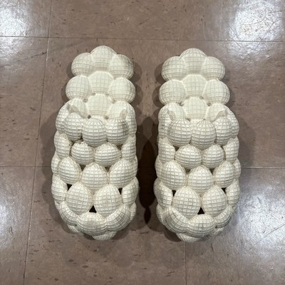 Unisex Beige Bubble Slides Size Mens 10 Women s 11.5