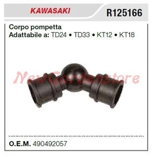 KAWASAKI Primer Pour Carburateur De Débroussailleuse TD24 33 KT12 18 R125166 - Photo 1/1