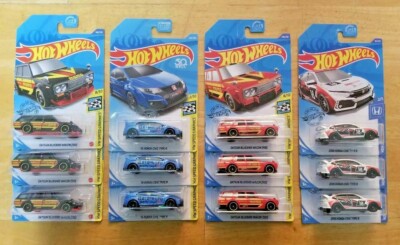   HOT WHEELS ~ DATSUN Bluebird Wagon 510 MOMO Black/Red ~ Honda Civic~Lot of 12