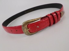 The Limited Leather Belt 30 M Alligator Croc Print Red Made in USA