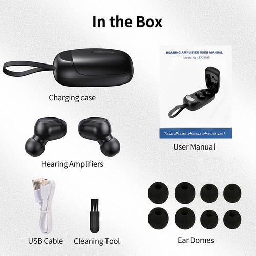 Rechargeable Hearing Aids In Ear Noise Cancelling Seniors Voice Sound Amplifier - Picture 10 of 15