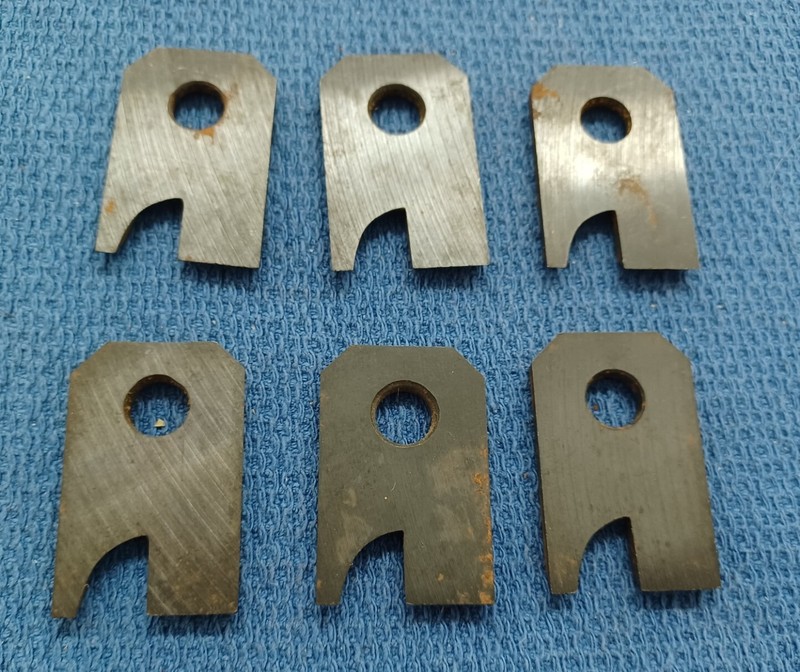6 Lot VTG Moulder Blades Bits Knives Shaper Router Profile 1/8" x 1" x 1  1/2"