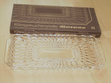 Meteor K&ouml;nigskuchenplatte VEBA glas - rechteck -Ornamente - 36x16cm NEU OVP