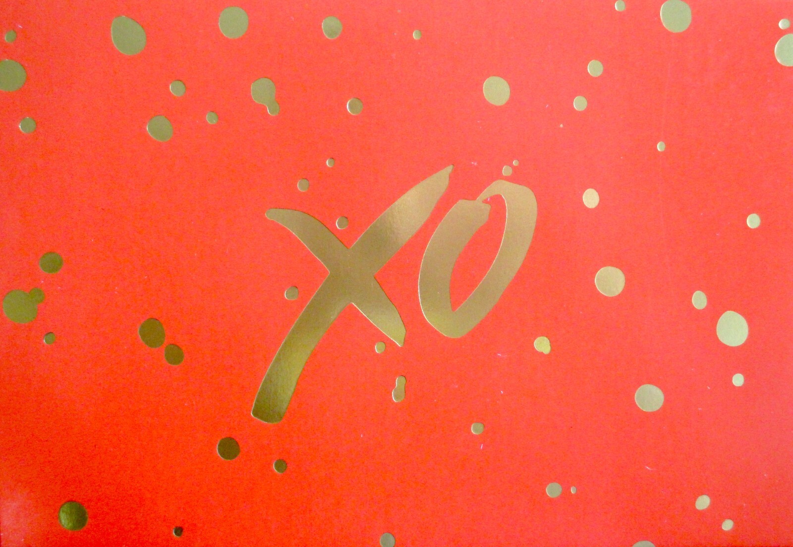 Papyrus Taylor Swift Gold Metallic XO Blank Greeting Card