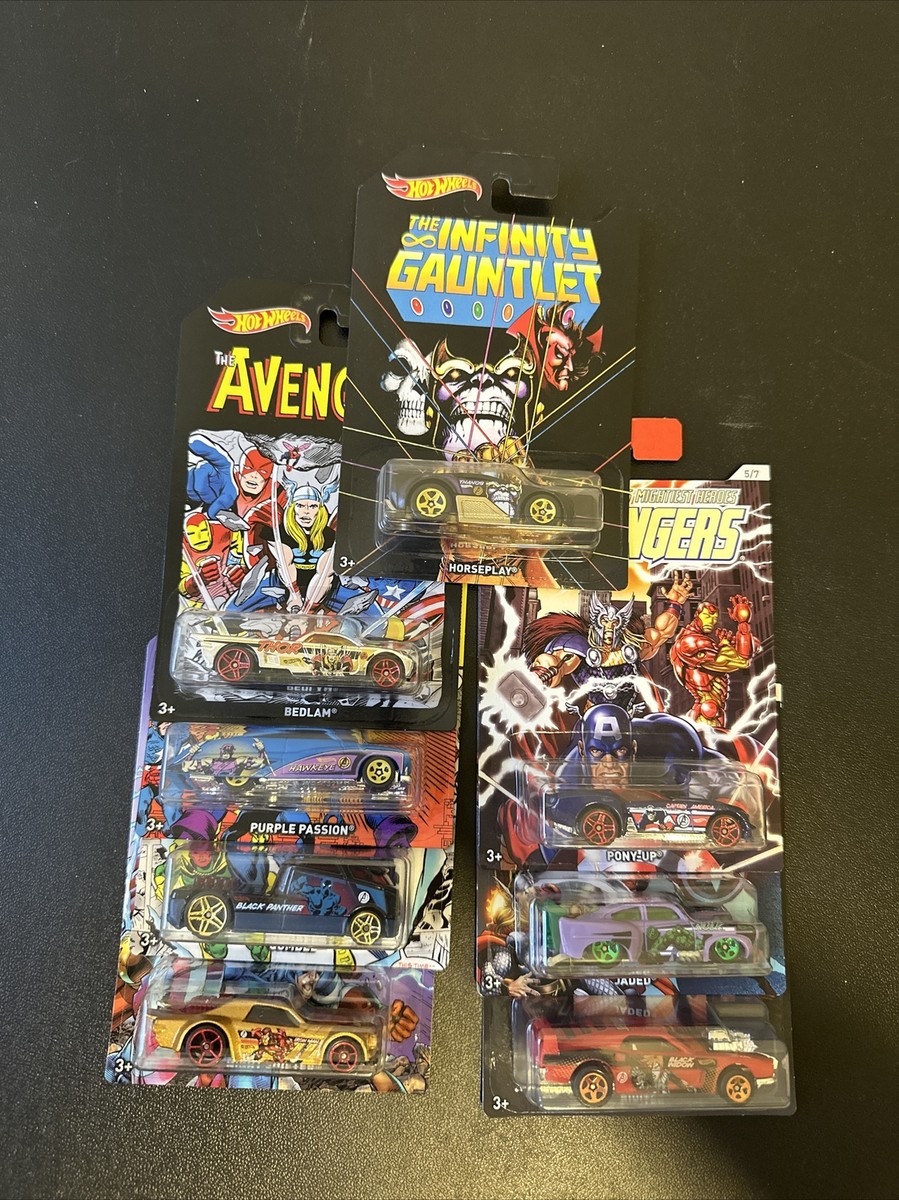 2018 Hot Wheels Avengers Infinity War Set of 7 with Chase Car
