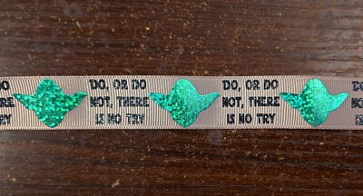 7/8'' Star Wars Yoda - Embossed Ribbon - SOLD BY YARD