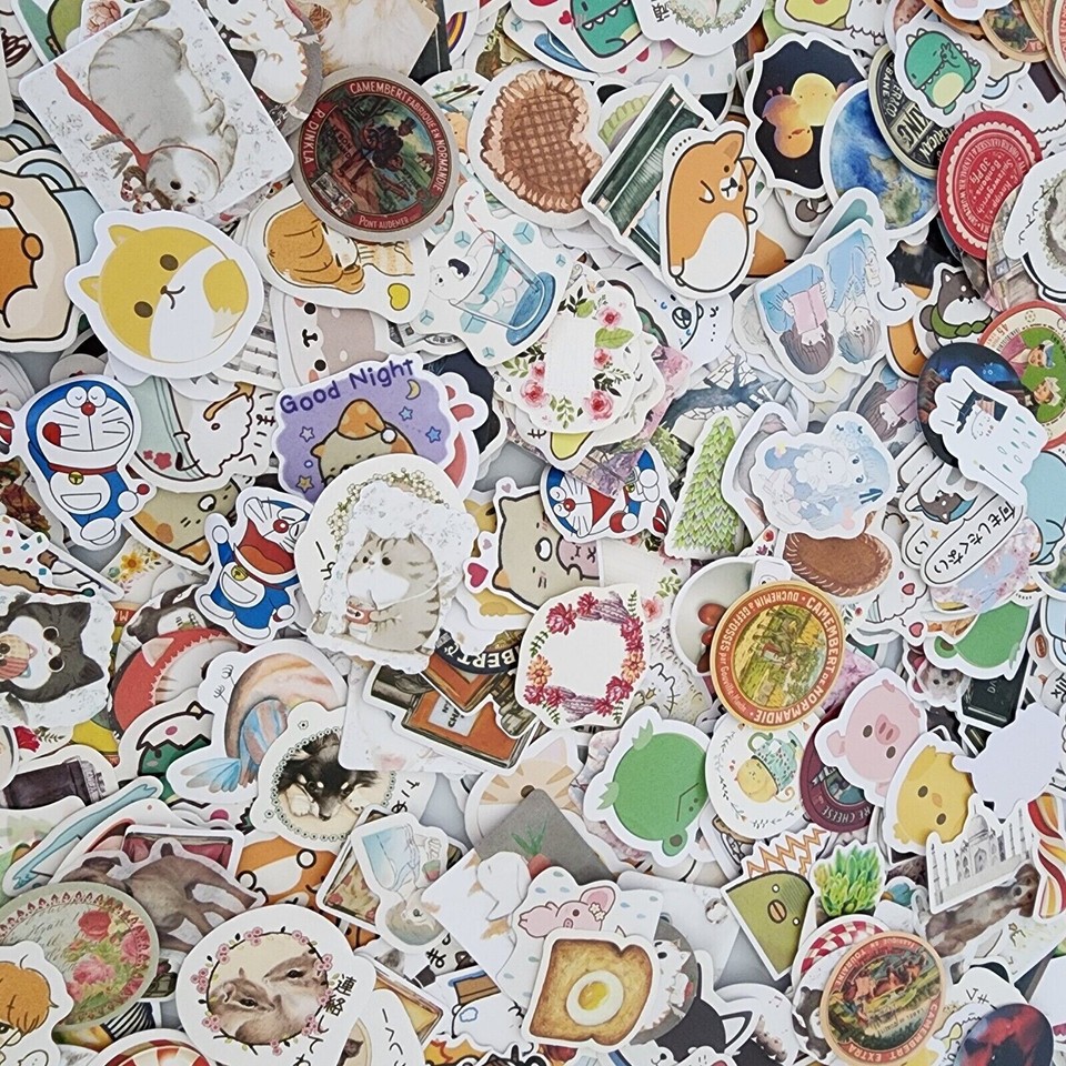 200PCS Cute Kawaii Stickers - Assorted - Grab Bag - Scrapbooking ...