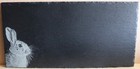 Large Engraved Slate Table Runner with Rabbit's Head Motif