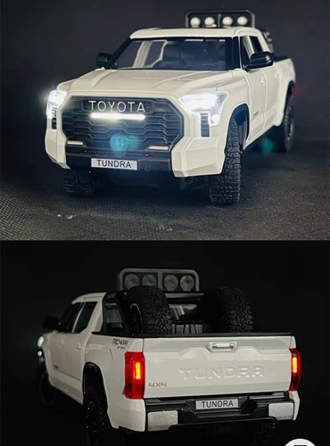 1:24 Toyota Tundra pickup truck alloy car model sound and light toy car off-road - Picture 3 of 9