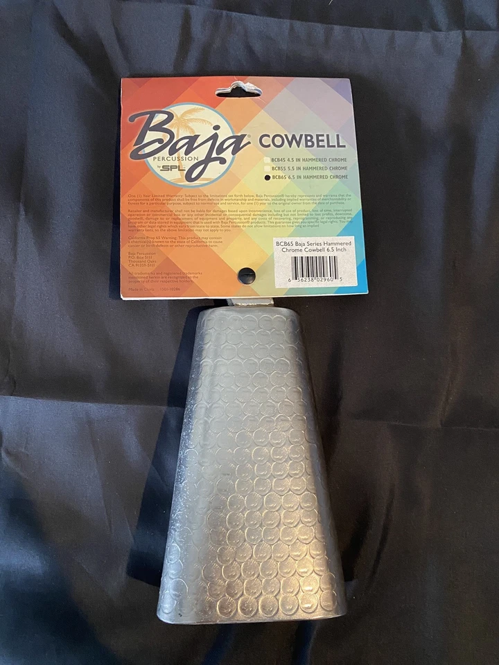 Sound Percussion Labs Baja Percussion Hammered Chrome Cowbell 6.5 in. - Image 2 of 2
