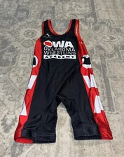 Cradle Gear Greco Wrestling Singlet Red Black Youth Sz Large Oklahoma Academy