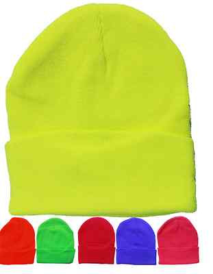 72pc Neon Beanie Hats Winter Knit Hat 