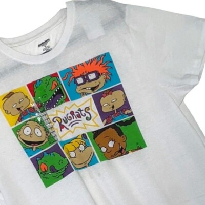 Nickelodeon Rug Rats Rugrats T-Shirt Size L Med XL white unisex short sleeve