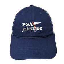 PGA Jr. League Youth Snapback Trucker Hat Blue Ages 5-12 Mesh Back 6 Panel Garb