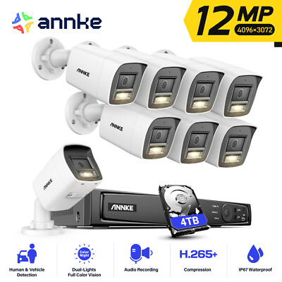ANNKE 12MP Kit Videosorveglianza Esterno, 12 X Telecamere Esterno Poe Da 12mp Con Audio Nvr Da 16ch Rilevamento Di Personeveicoli Visione Notturna A Colori 84780658 - Foto 11