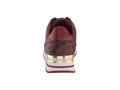 MICHAEL Michael Kors BILLIE Trainer Lace Up Embossed Leather Sneakers 7.5 - Picture 5 of 7