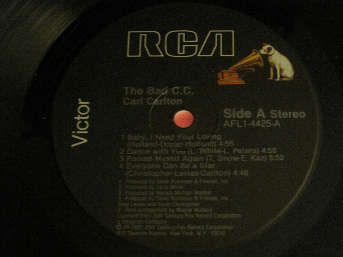 CARL CARLTON THE BAD C.C. LP ORIG '82 RCA AFL1-4425 SYNTH FUNK