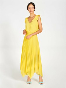 abito giallo lungo