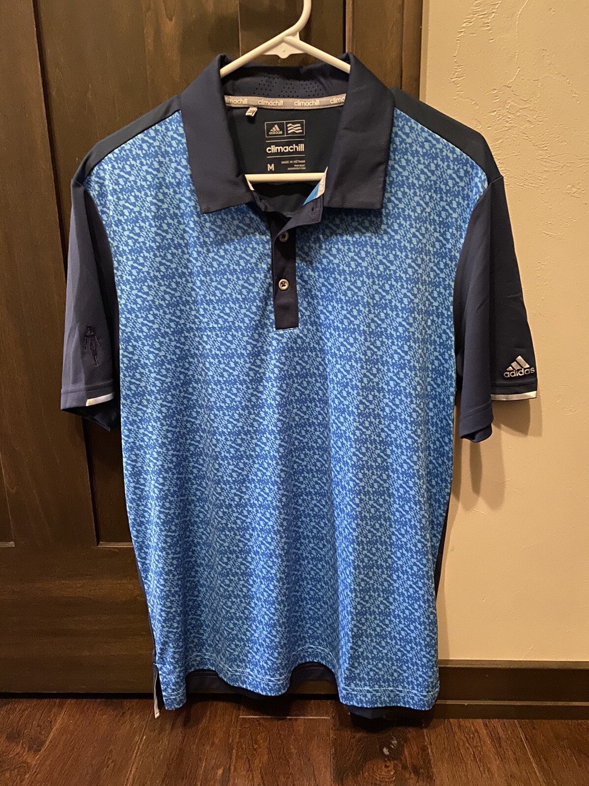 climachill tonal stripe polo shirt