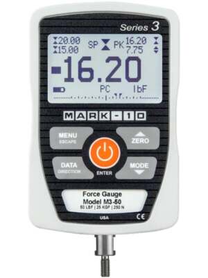 Mark-10 M3-025 Digital Force Gauge Complete Kit, Capacity 0.25 lbf / 100 G, 110V