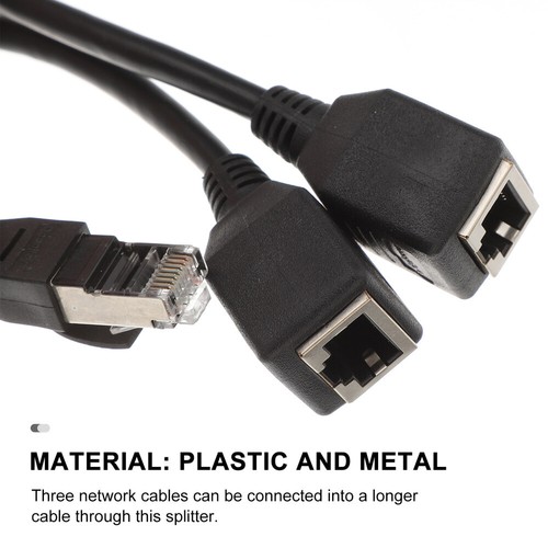 LAN Cable Adapter Ethernet Splitter Network Socket Double Unpowered - Afbeelding 6 van 10