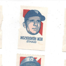 1971 Topps BaseBall Tattoo Ken HENDERSON - Giants