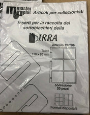 20 FOGLI a 6 TASCHE PER SOTTOBICCHIERI BIRRA 30mmx 33mm circa