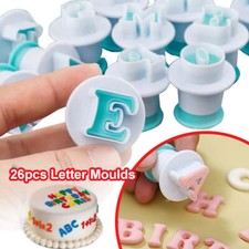 26 Pieces Alphabet Cookie Cutter Icing Letter Cutters Fondant Cake Decorating