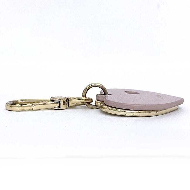 フルラ レザー チャーム ピンク バッグチャーム FURLA Heart Shape Bag Charm Key Ring Chain Leather Pink Gold