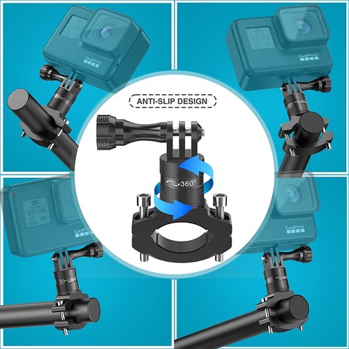 Bike Motorbike Handlebar Clamp Bracket Holder Mount For Action Camera Gopro 4 5 - Bild 4 von 12