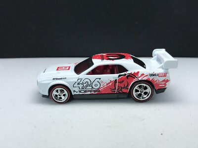 Hotwheels 1/64 # Dodge Challenger Drift Car, Swap Rubber Wheels Real Riders