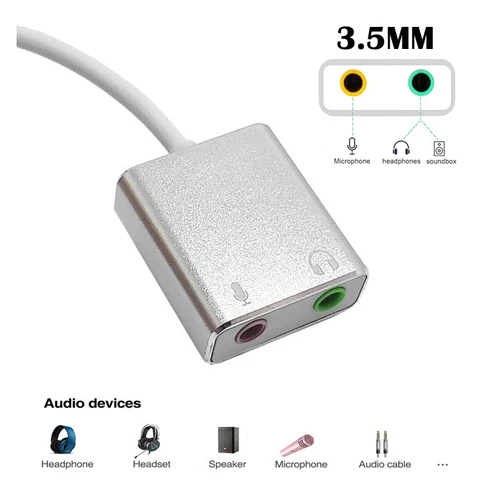 USB Typ-C Externe Soundkarte 7.1 Stereo Audio Mikrofon Adapter iPhone iPad Pro - Bild 4 von 15