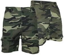 Bermuda Cargo Homme Régulier Camo Élastique Pantalon Court Neuf 5502