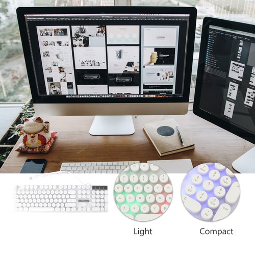 Kabelgebundene Beleuchtete Tastatur Kabeltastatur USB-Computertastatur - Bild 5 von 12