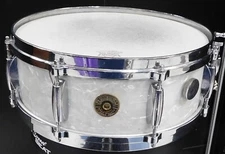 Vintage Gretsch 4103 White Marine Pearl 5x14 Snare Drum