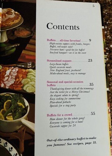 Vintage Better Homes & Gardens Best Buffets Hardcover Book 110 Recipes USA - Picture 5 of 11