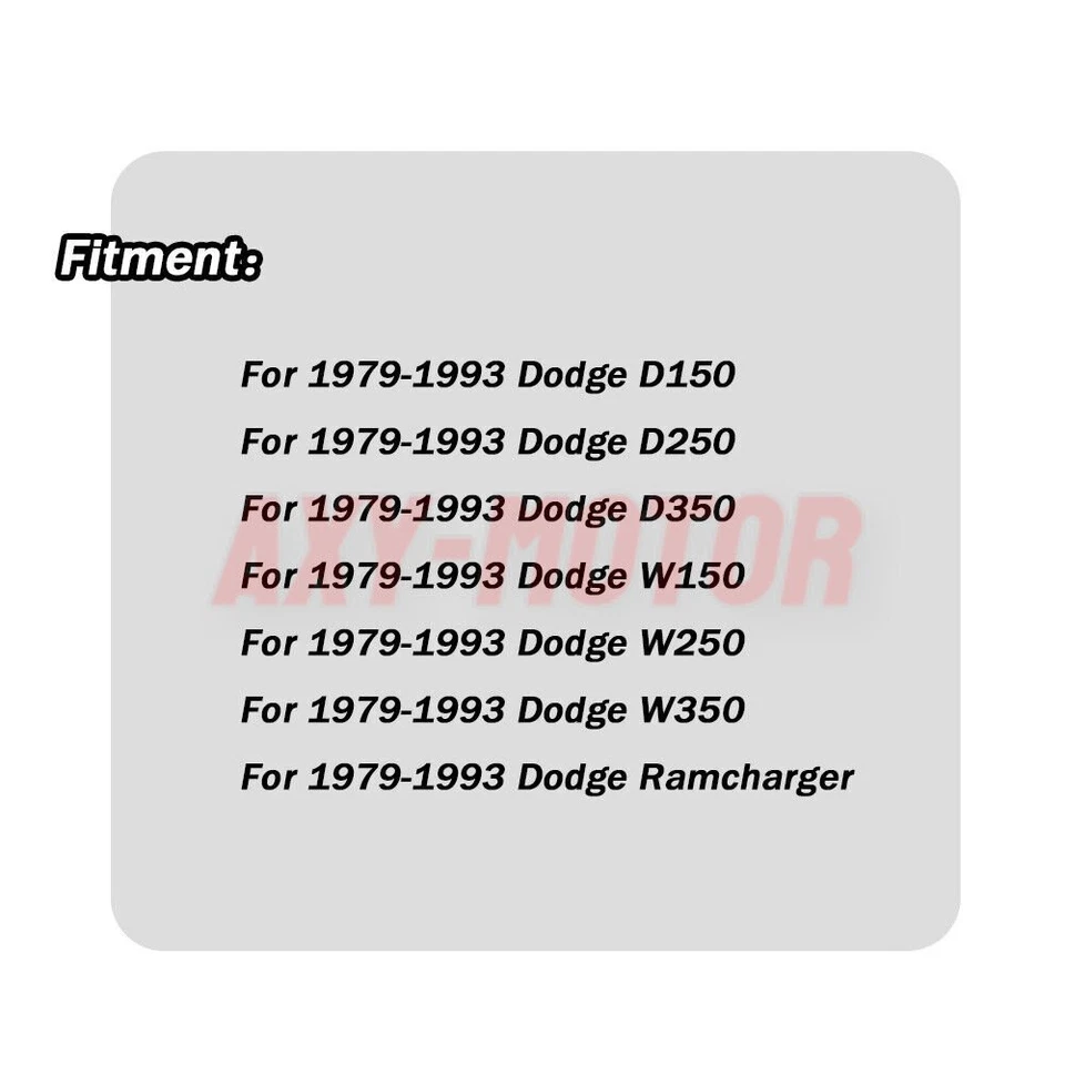 Conjunto de eje de dirección para camioneta Dodge D150 W150 D250 W250 D350 W350 1979-1993 Foto 2 de 4