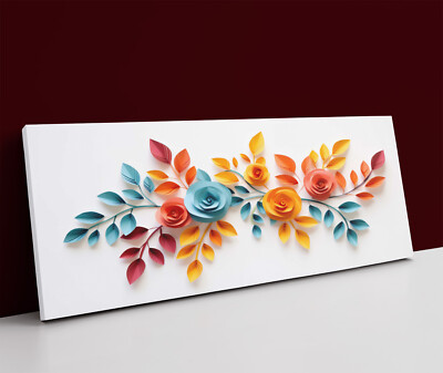 Buntes Dekor Papier Blätter Papier Blatt Blumen Leinwand Wandbild Bild Druck