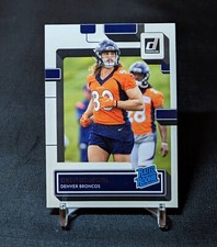 Greg Dulcich Rated Rookie Card RC 2022 Donruss Football #385 Denver Broncos 