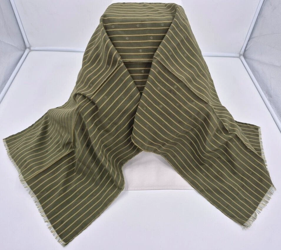 Ancienne et authentique écharpe longue en soie rayée GUCCI   54
