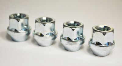4 x 1/16'' UNF, 19mm Hex Open Alloy Wheel Nuts (Zinc)