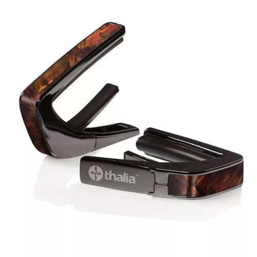 Thalia Exotic Series Black Chrome Guitar Capo Tennessee Whiskey Wing
