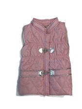 Girls Size 5 Pink and Silver Puffer Vest